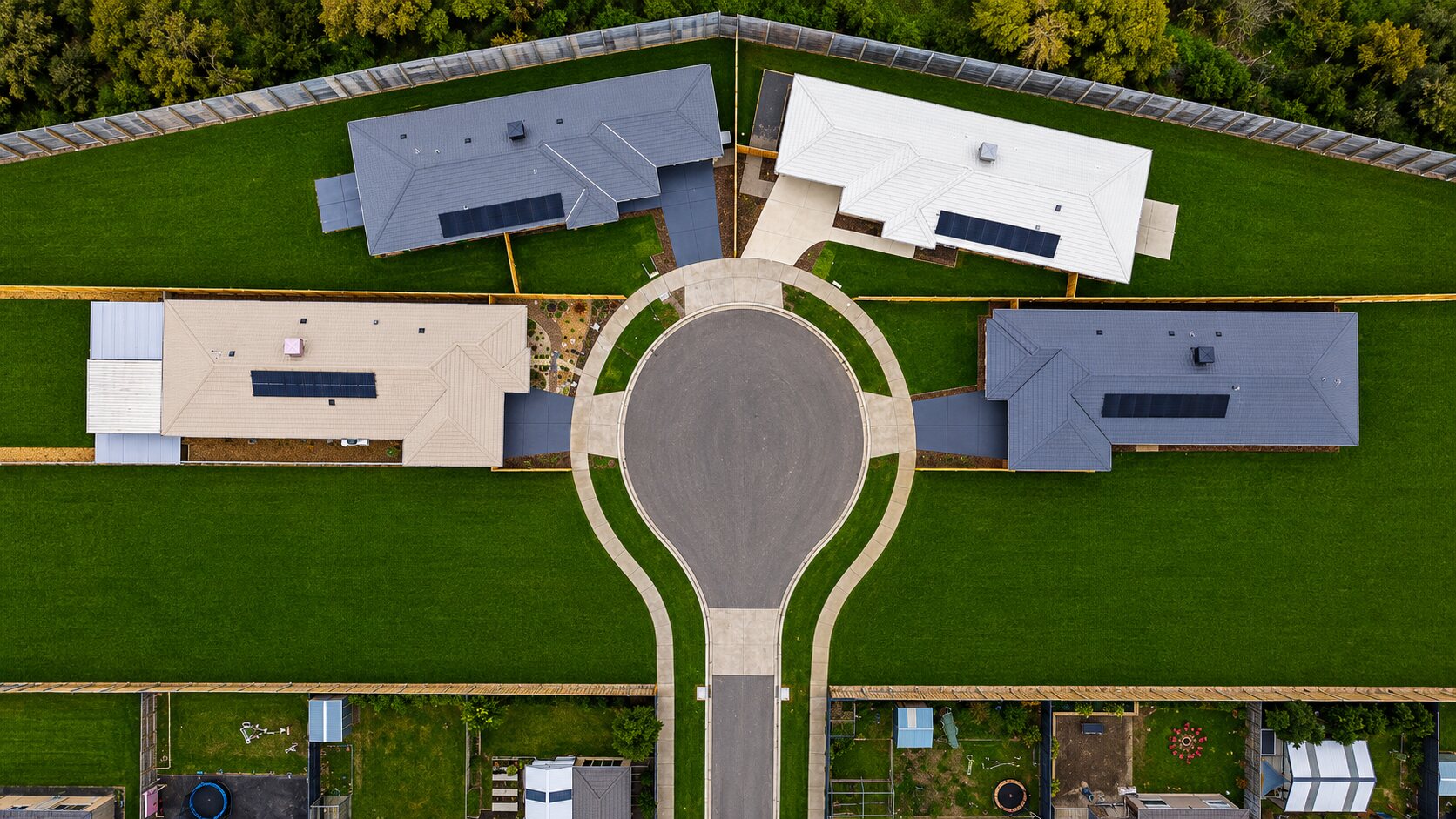 Drone top-down real estate photography by ProPix