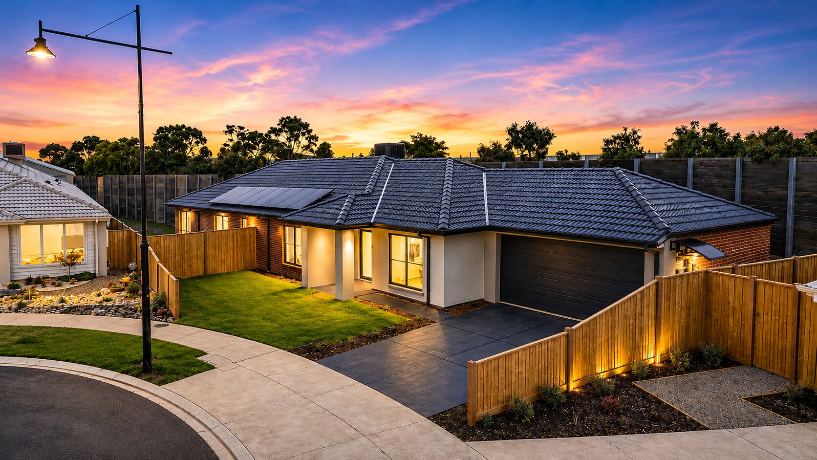 Luxury twilight exterior property photography